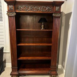 TRADITIONAL SOLID WOOD BOOKCASE BOUGHT BY OUR INTERIOR DESIGNER!