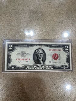 1953 Series B $2 US Note Red Seal