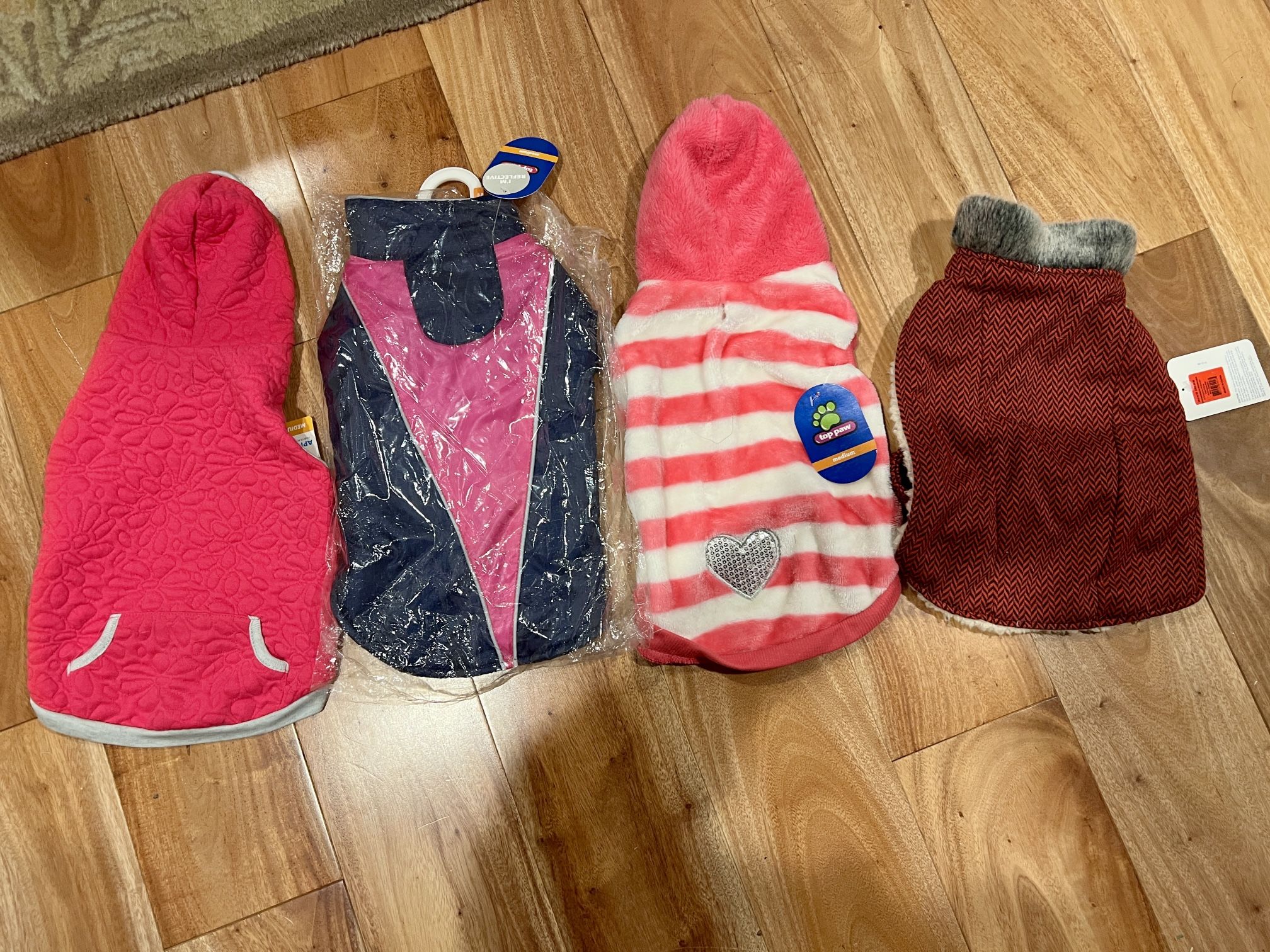 New 4 Piece Dog Clothing - Medium 