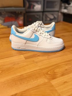 Nike Air Force 1 “White Aquarius Blue” mens size 9