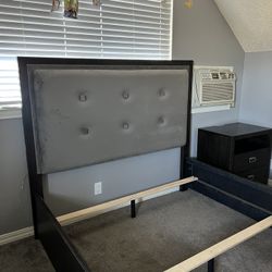 Queen Bed, Nightstand, and Dresser 