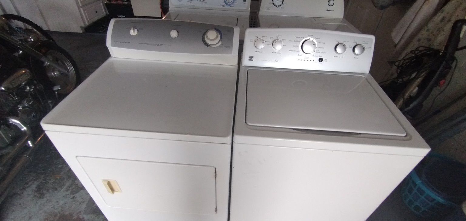 GE LG capacity size hydro wave washer and dryer set