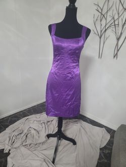 Purple Satin Dress