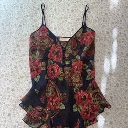 Victoria's Secret floral print cami top/ bodysuit 