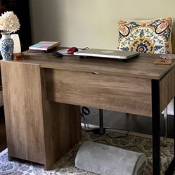 Mainstays Wood/Metal Desk – Rustic Weathered Oak Finish