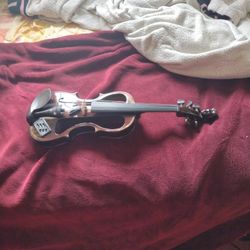 Violin 5 Cuerdas..electro Acustico..con Su Case..munca Lo Usé..