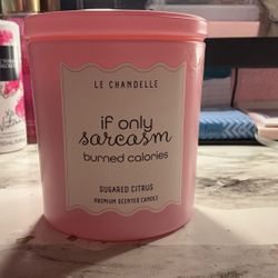 If Only Sarcasm Burn Calories, Sugar, Citrus, Premium Scented Candle