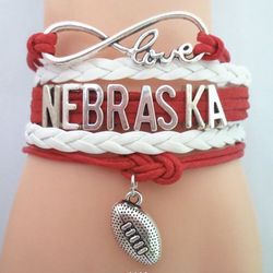 Nebraska college football bracelet