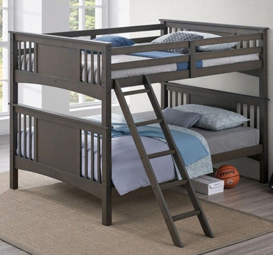 Brand New Grey Full Over Full Bunk Bed