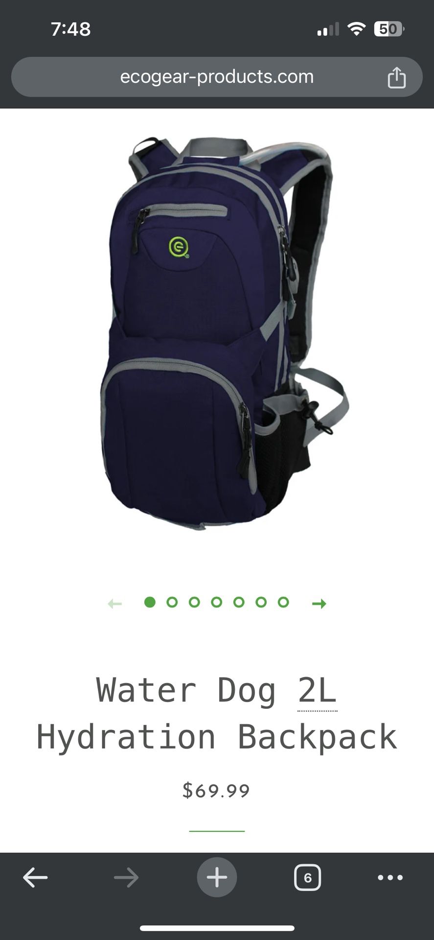 Ecogear waterdog hydration pack hotsell