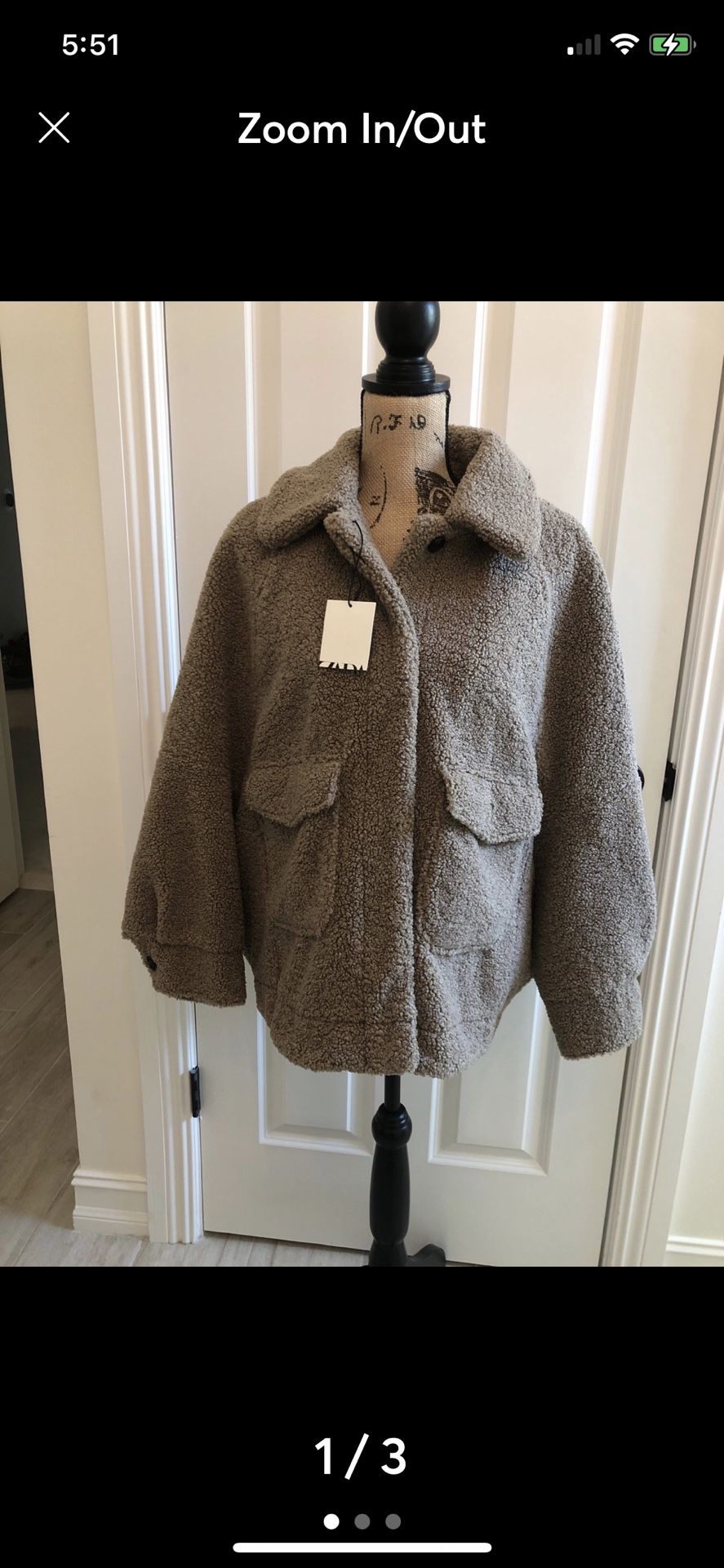 Zara Faux Sherpa Jacket