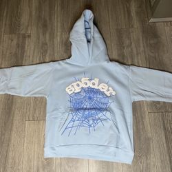 Sky Blue Sp5der Hoodie Brand New Size Medium 