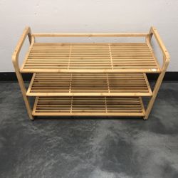 Oceanstar 3-Tier Bamboo Shoe Rack, Brown