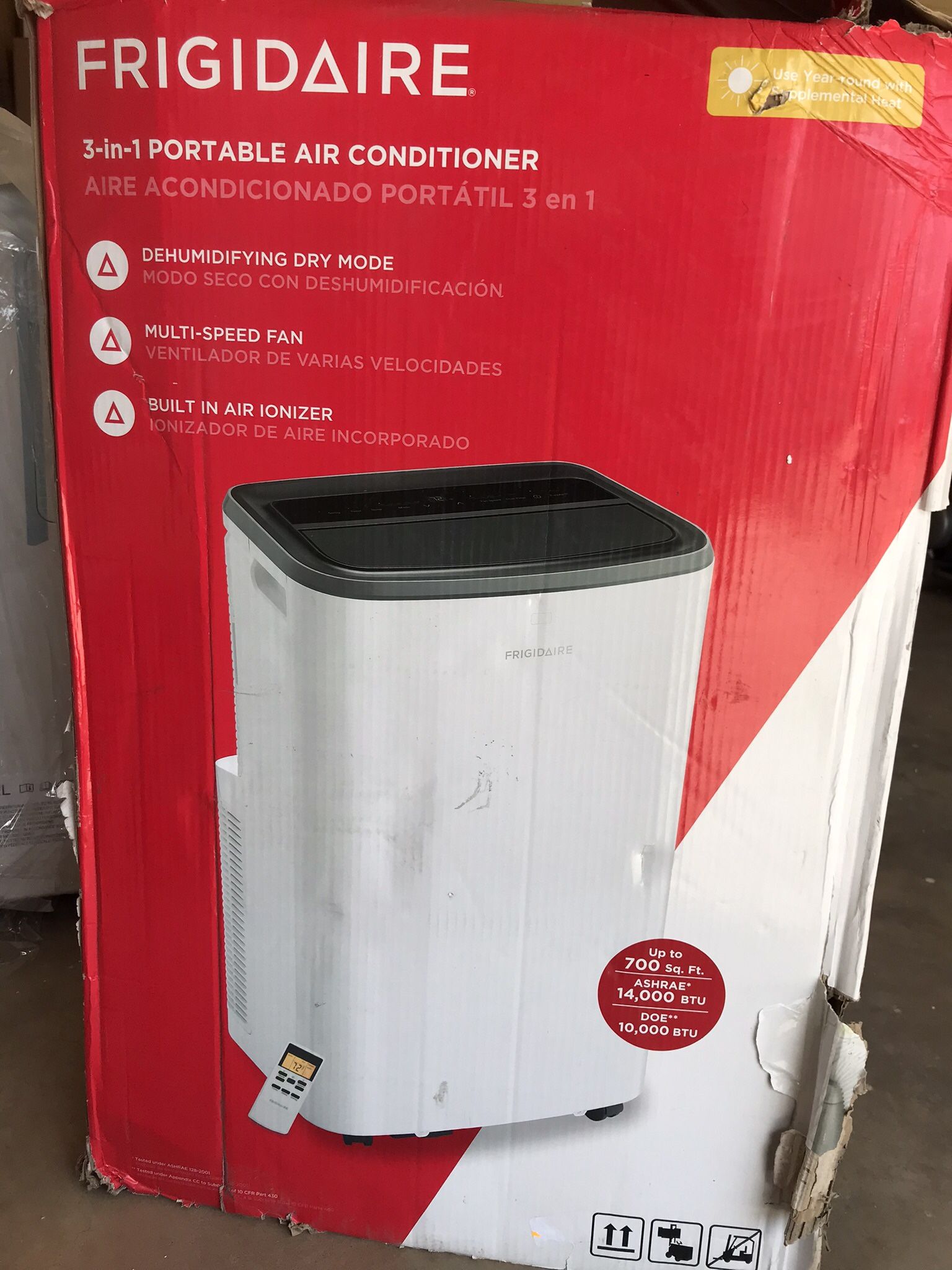 Frigidaire 3in1 Portable Air Conditioner 14,000btu Heat/Cool