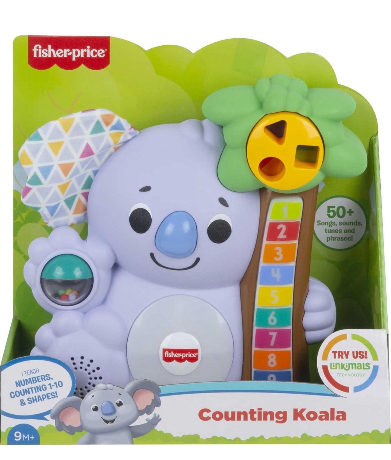 Fisher-Price Baby Learning Toy Linkimals Counting Koala with Interactive Lights