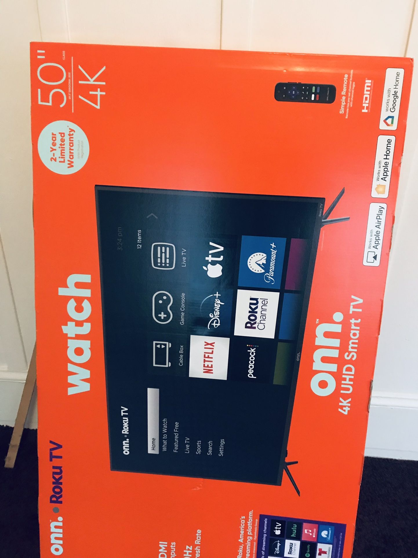 ONN. 4K UHD 50” Smart TV