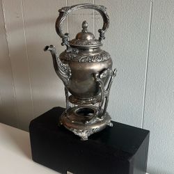 Antique Silver Plated Samovar or Tea Urn with Ornate Design