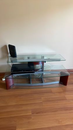 Glass/wood tv stand tv console