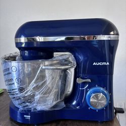 Aucma Stand Mixer,6.5-QT 660W 6-Speed Tilt-Head Food Mixer, Kitchen Electric Mixer with Dough Hook, Wire Whip & Beater 