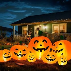 7.5FT Halloween Inflatables Decorations Pumpkin, Inflatables Outdoor Decorations Inflatable Pumpkin, Halloween Decorations Blow Ups Pumpkin for Yard,P
