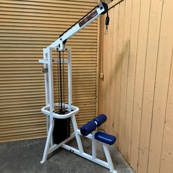 Near New Flex Fitness Lat Pull Down With Massive 300 Lb Stack - Commercial Gym Equipment 