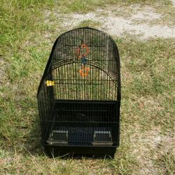 Bird Cage With Food/water Bowls