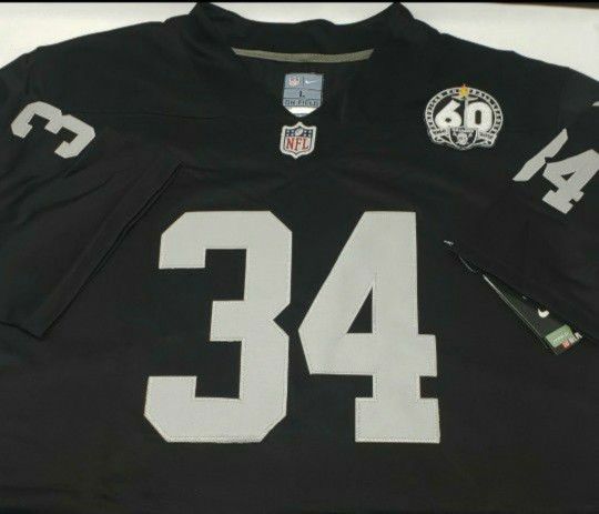 Bo Jackson Raiders Jersey 60th Anniversary Patch!💥 ALL Stitched!💥M OR 3XL