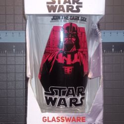 RED JOIN THE DARKSIDE | DISNEY STAR WARS | 16OZ GLASS TUMBLER | RARE HTF | NEW IN BOX