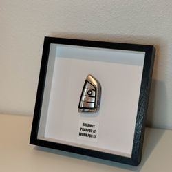 BMW key Fob Framed In A Black Frame Gift 8x8 