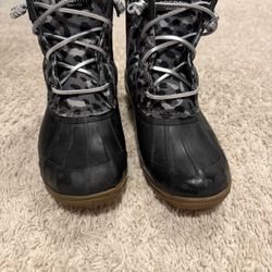 Sperry Leopard Duck Boots - Size 7 