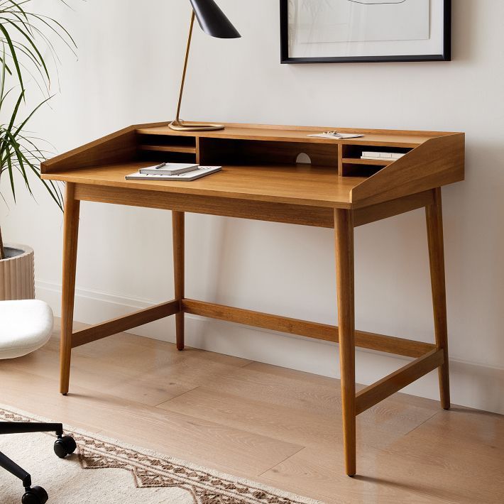 West Elm Mid-Century Writing Desk (48” — Like New!)