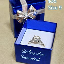 Beautiful Sterling silver Ring Size 9 