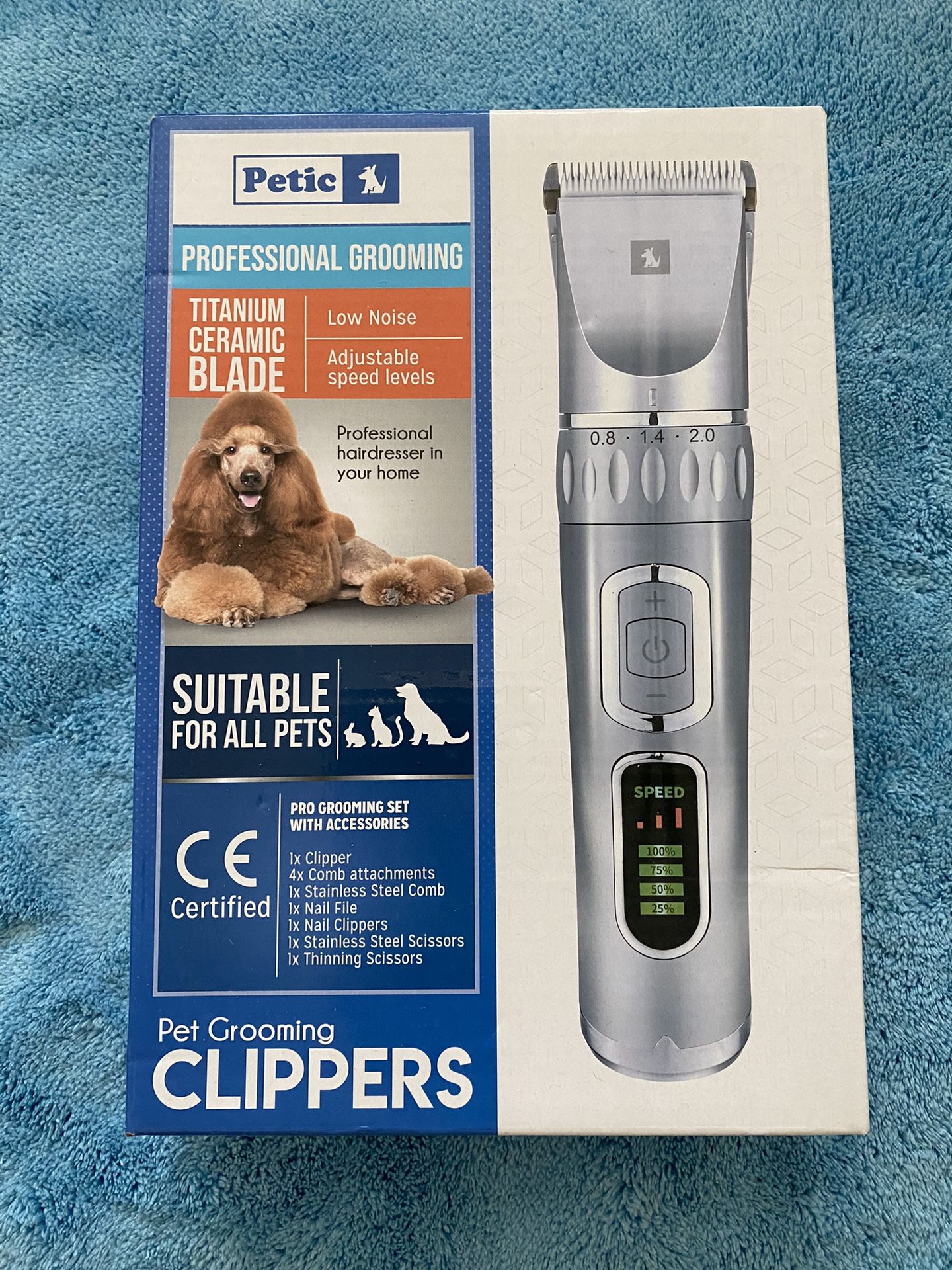 Pet Grooming Set W/Nail Clippers and Stainless Steel Scissors plus more. NEW