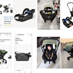 Doona Stroller And Diaper Bag 
