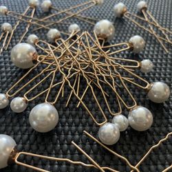 28pc PEARL HAIR PINS - WEDDING HAIR ACCESSORY
