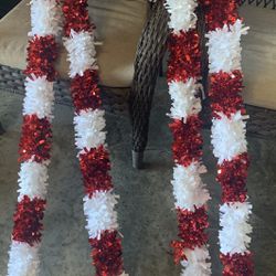 4 Tinsel Candy Cane Deco 