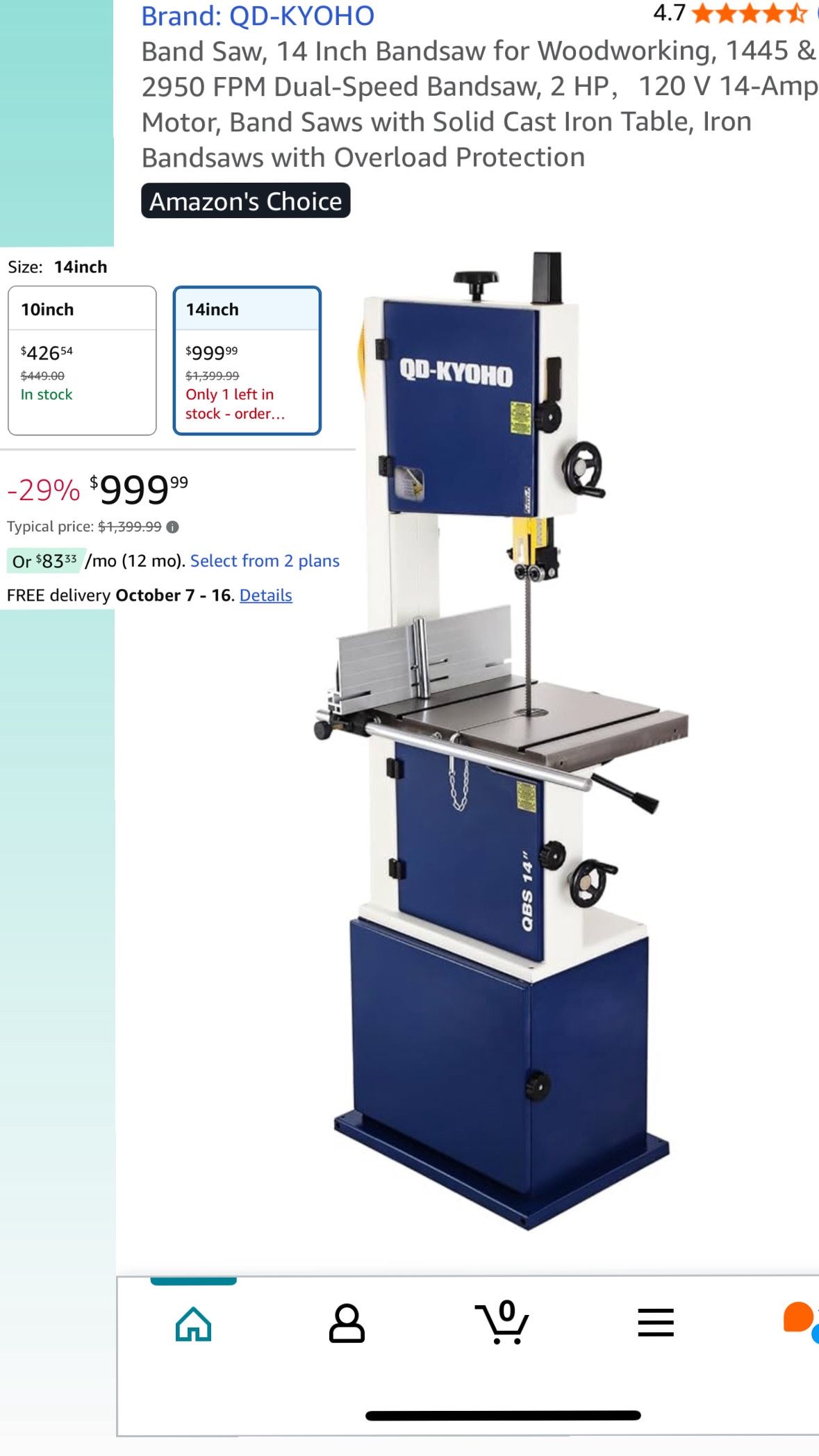 14” Deluxe Band Saw