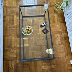 Glass West Elm Coffee Table 