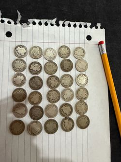 (30) REAL BARBER DIMES OLD