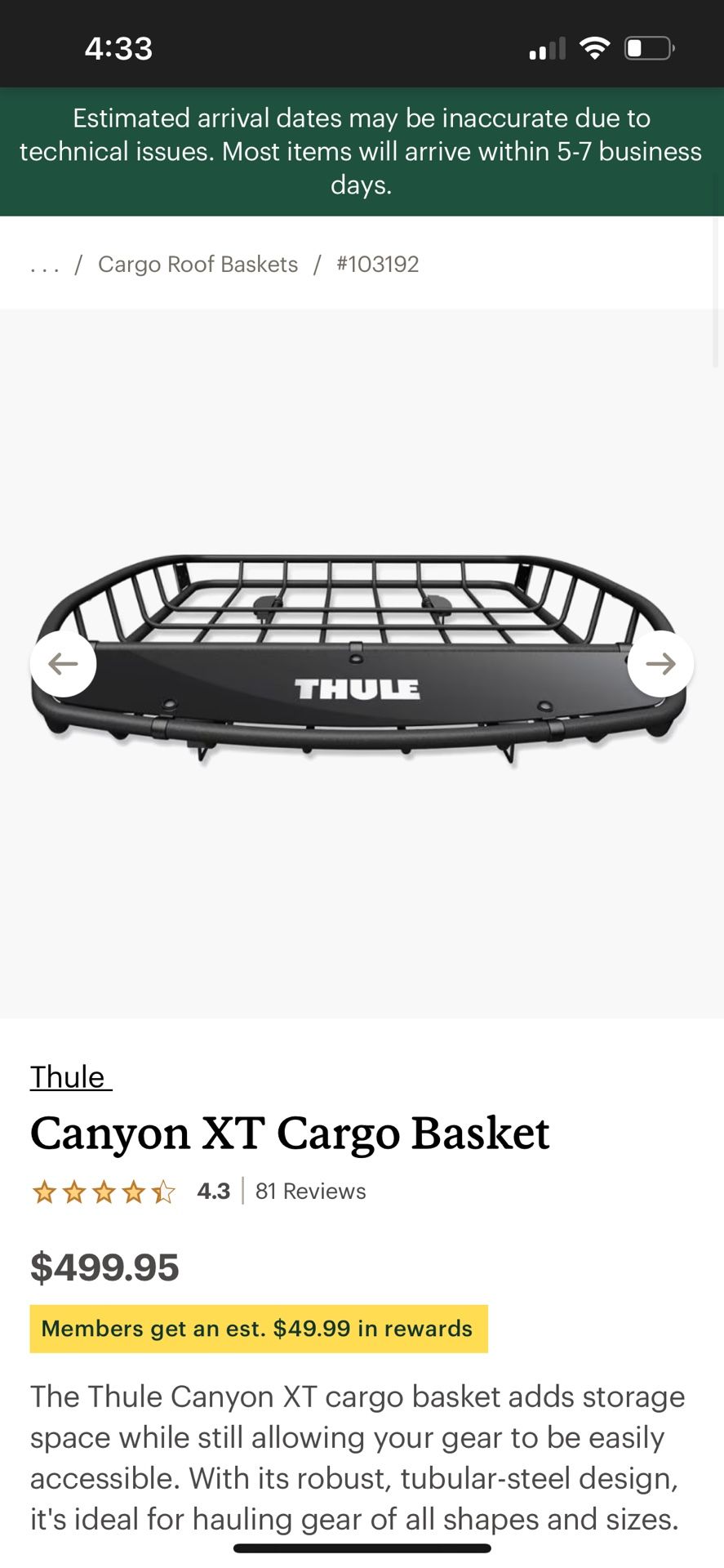 Thule Cargo Basket