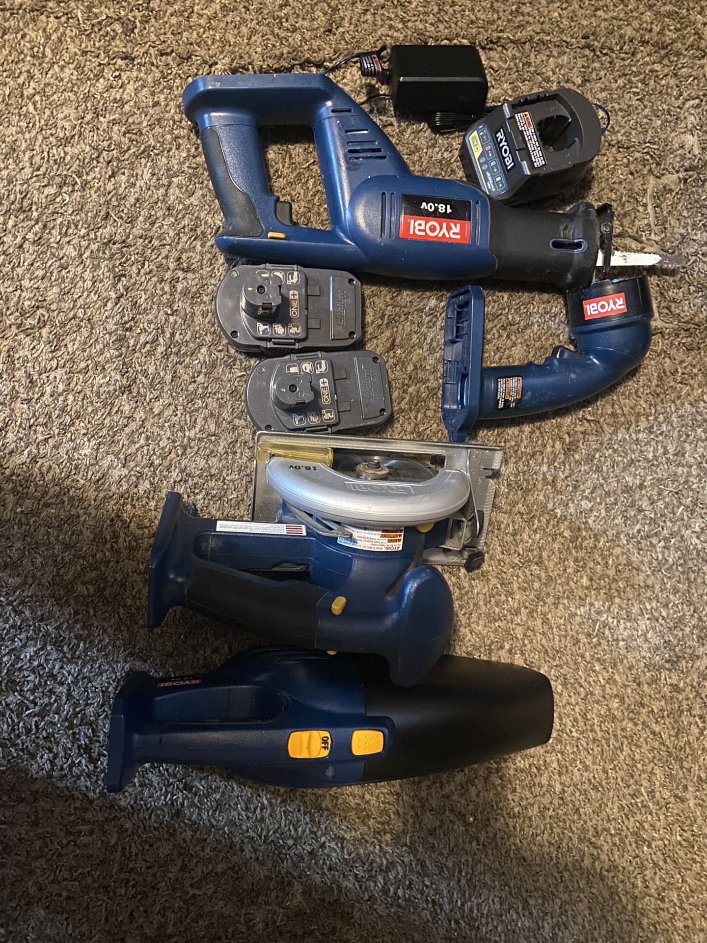 Ryobi Battery Tool Set New Batteries