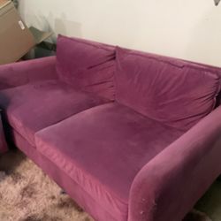 Two Pink Couches
