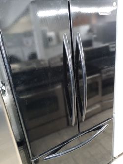 KitchenAid glossy black french door refrigerator - Free delivery