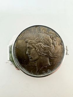 1922 Peace Dollar Money Clip 925 Sterling Silver! (WMP021841)