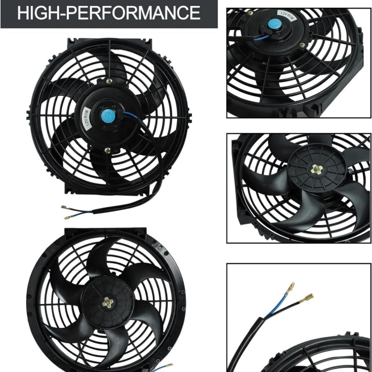 Universal Electric Radiator Fan BLACKHORSE-RACING Kit – 2 X 7