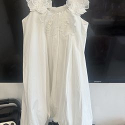 Girls White Zara Dress 