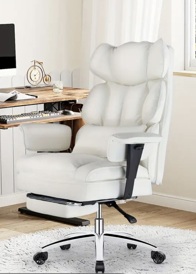 White High-Back Ergonomic Reclining Office Chair Open Box $90