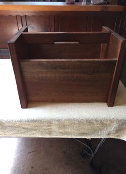Magazine rack chair side wooden