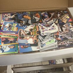 Baseball Football, And Basketball Cards Two Boxes