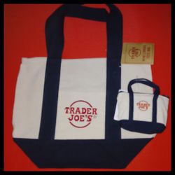 Trader Joe's Mini Canvas Tote Bags 